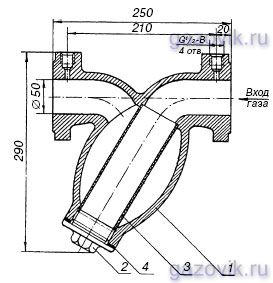 Фильтр газовый сетчатый ФГ-50С